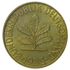 Монета 10 пфеннигов 1985 года D Германия (аверс)