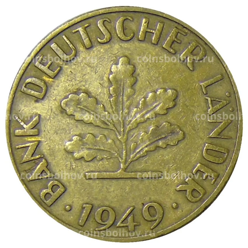 Монета 10 пфеннигов 1949 года  F Германия