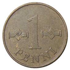 Монета 1 пенни 1964 года Финляндия (реверс)