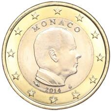 Монета 1 евро 2014 года Монако (аверс)