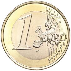 Монета 1 евро 2014 года Монако (реверс)