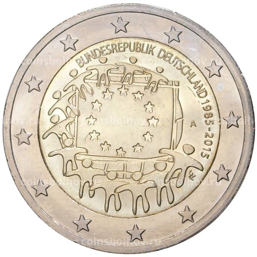 Монета 2 евро 2015 года A Германия —  30 лет флагу Европейского союза