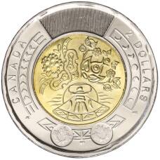 Монета 2 доллара 2023 года Канада —  День коренных жителей Канады (аверс)