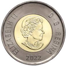 Монета 2 доллара 2022 года Канада (реверс)