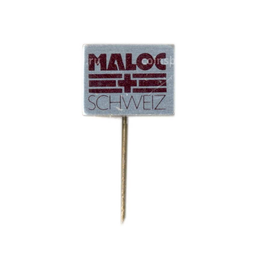Значок рекламный Maloc (Швейцария)