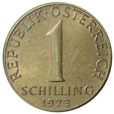 Монета 1 шиллинг 1973 года Австрия (аверс)