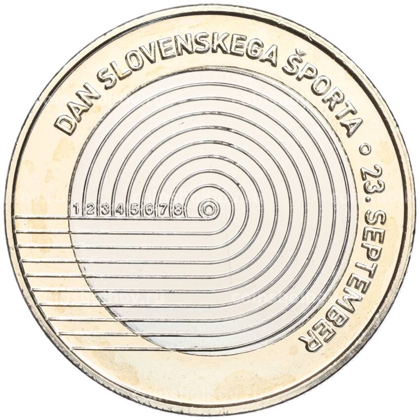 Монета 3 евро 2023 года Словения «День словенского спорта»