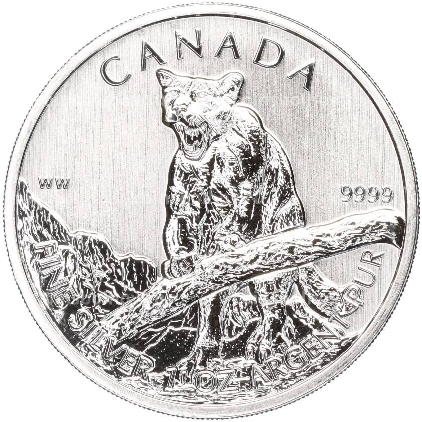 Монета 5 долларов 2012 года Канада —  Природа Канады — Пума