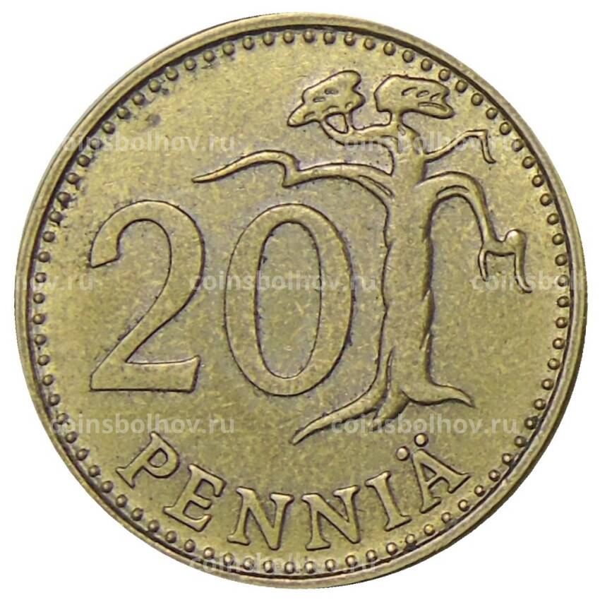 Монета 20 пенни 1966 года Финляндия (вид 2)