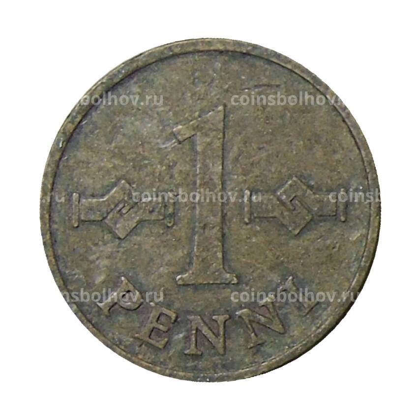 Монета 1 пенни 1969 года Финляндия (вид 2)