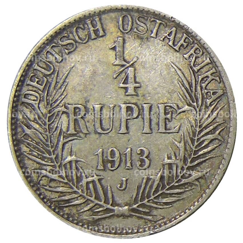 Монета 1/4 рупии 1913 года J Немецкая Восточная Африка