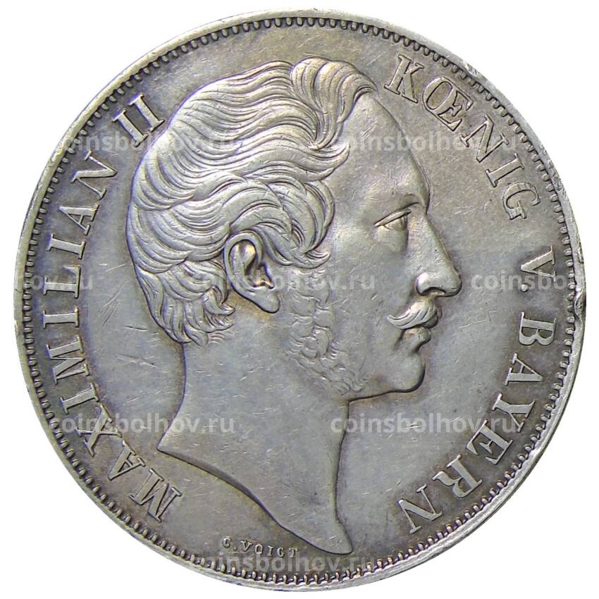Монета 2 гульдена 1851 года Германские государства — Бавария