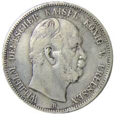 Монета 5 марок 1876 года В Германия (Пруссия) (аверс)