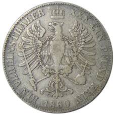 Монета 1 союзный талер 1860 года Германские государства — Пруссия (реверс)