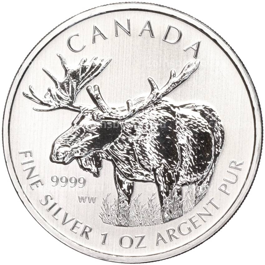 Монета 5 долларов 2012 года Канада «Природа Канады — Лось»