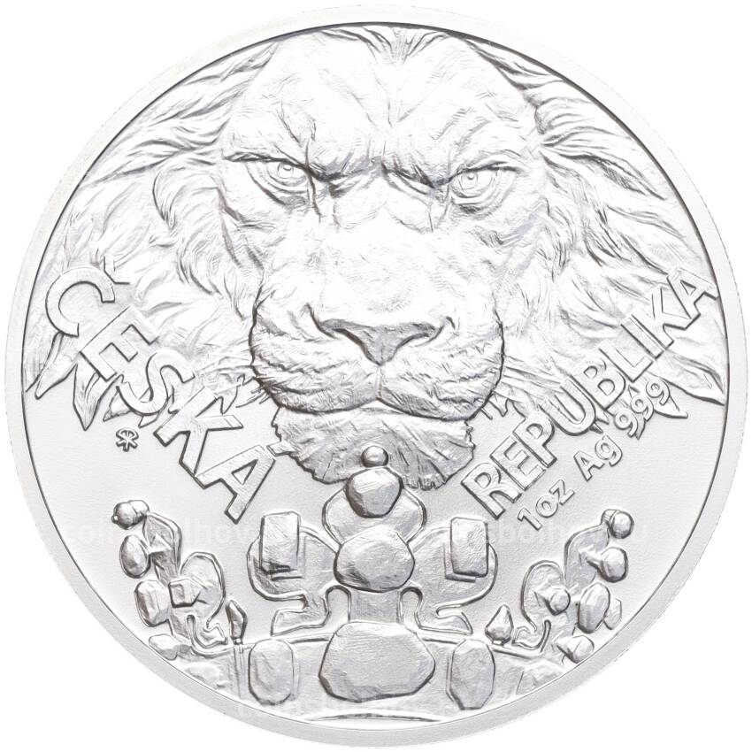 Монета 2 доллара 2023 года Ниуэ «Чешский лев»
