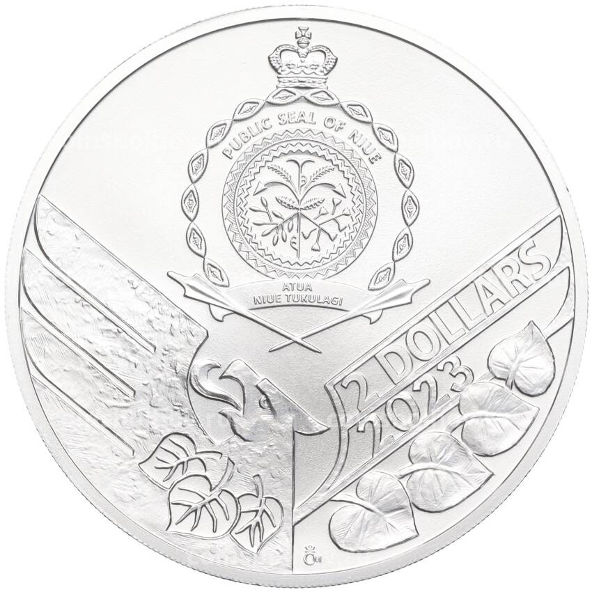 Монета 2 доллара 2023 года Ниуэ «Чешский лев» (вид 2)