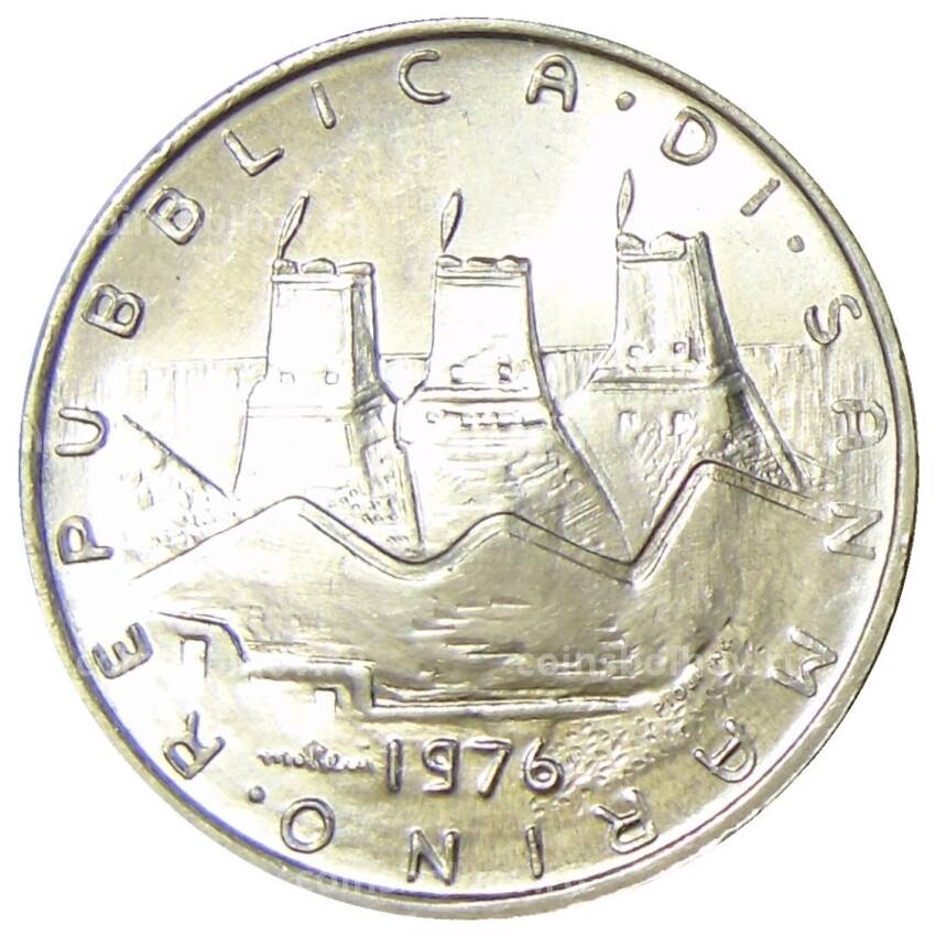 Монета 500 лир 1976 года Сан-Марино — Республика (вид 2)