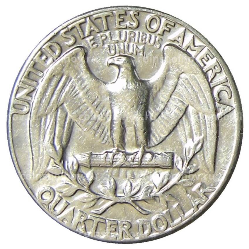 Монета 25 центов (1/4 доллара) 1964 года США (вид 2)