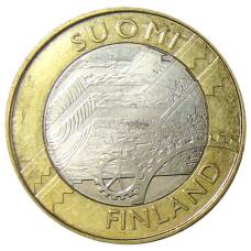Монета 5 евро 2011 года Финляндия —  Исторические регионы Финляндии — Уусимаа (аверс)