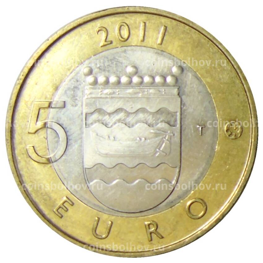 Монета 5 евро 2011 года Финляндия —  Исторические регионы Финляндии — Уусимаа (вид 2)