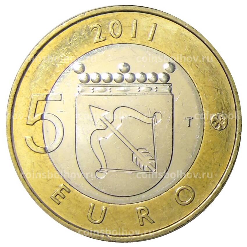 Монета 5 евро 2011 года Финляндия —  Исторические регионы Финляндии — Савония (вид 2)