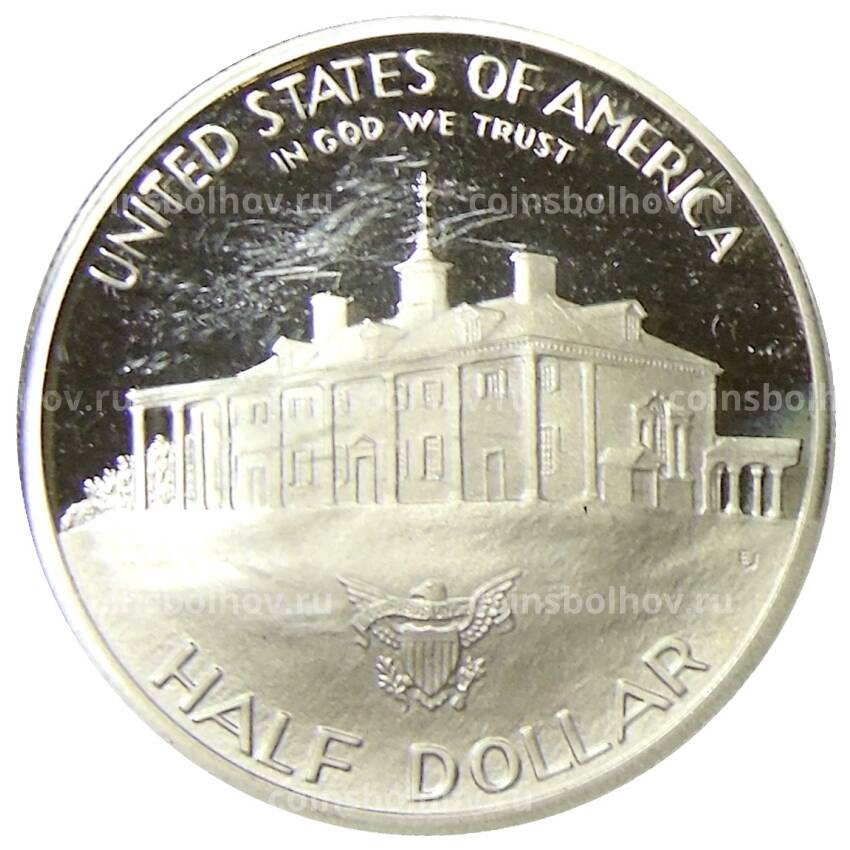 Монета 1/2 доллара 1982 года  S США — 250 лет со дня рождения Джорджа Вашингтона (вид 2)