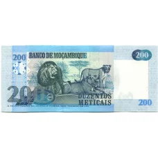 Банкнота 200 метикал 2017 года Мозамбик (вид 2)
