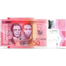 Банкнота 50 долларов 2022 года Ямайка