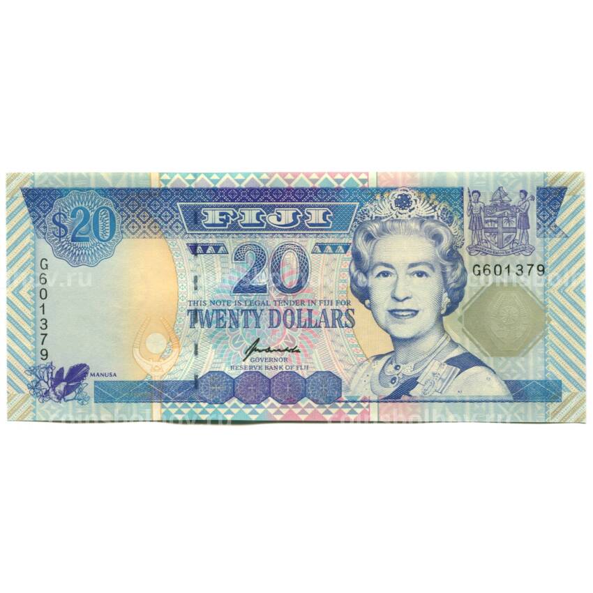 Банкнота 20 долларов  1996 года Фиджи