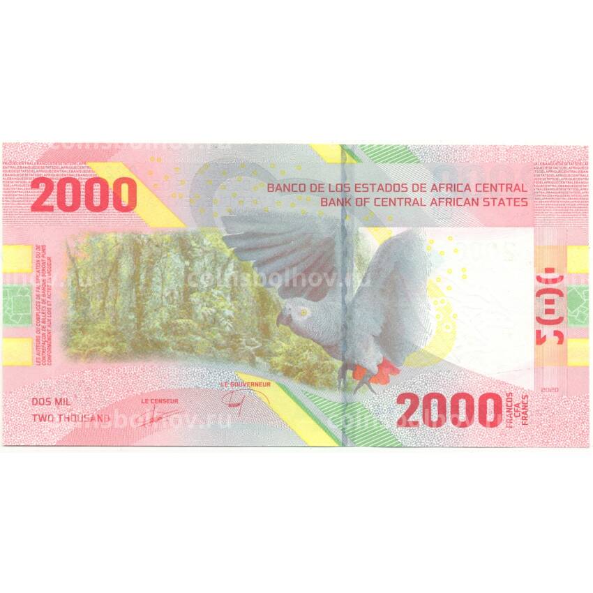 Банкнота 2000 франков 2020 года Центральная Африка (вид 2)