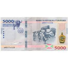 Банкнота 5000 франков 2022 года Бурунди