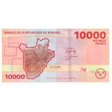 Банкнота 10000 франков 2022 года Бурунди (вид 2)