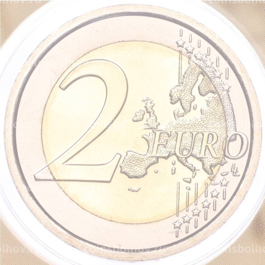 Монета 2 евро 2014 года Сан-Марино «90 лет со дня смерти Джакомо Пуччини» (в буклете) (вид 2)