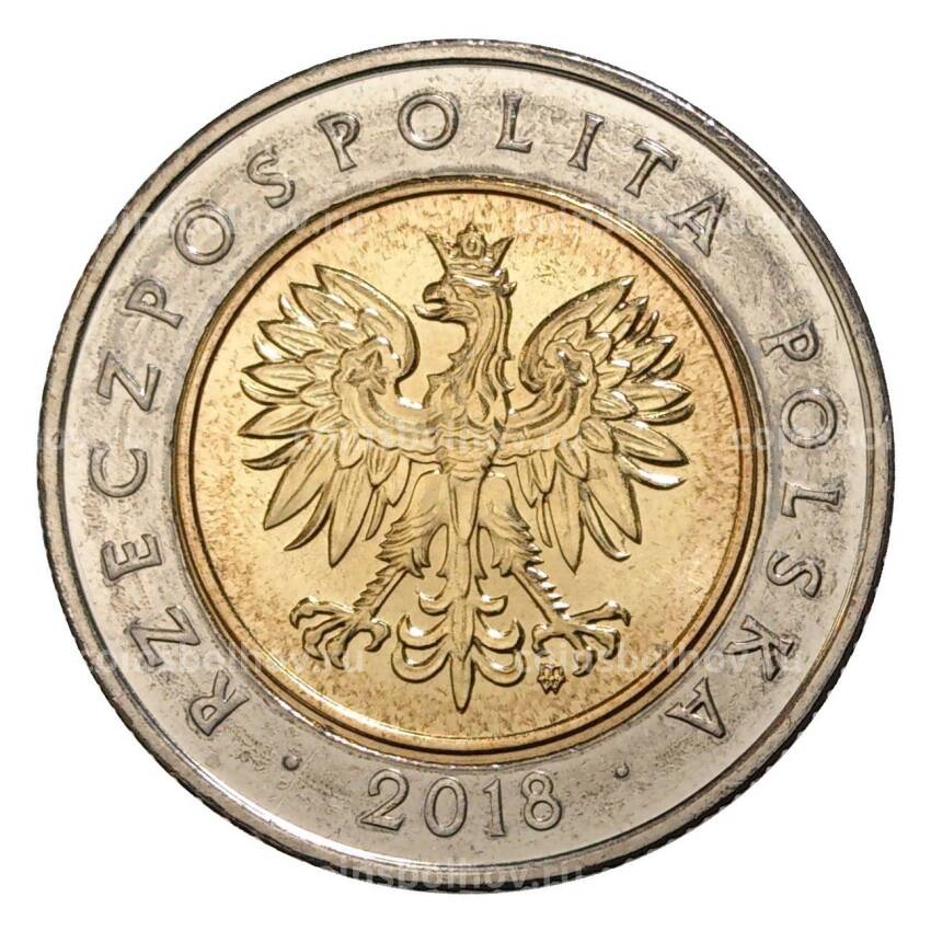 Монета 5 злотых 2018 года Польша «100 лет независимости» (вид 2)