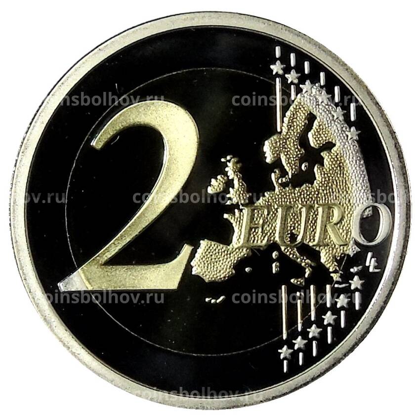 Монета 2 евро 2019 года Ватикан «25 лет завершению реставрации Сикстинской капеллы» (в подарочной коробке) (вид 2)