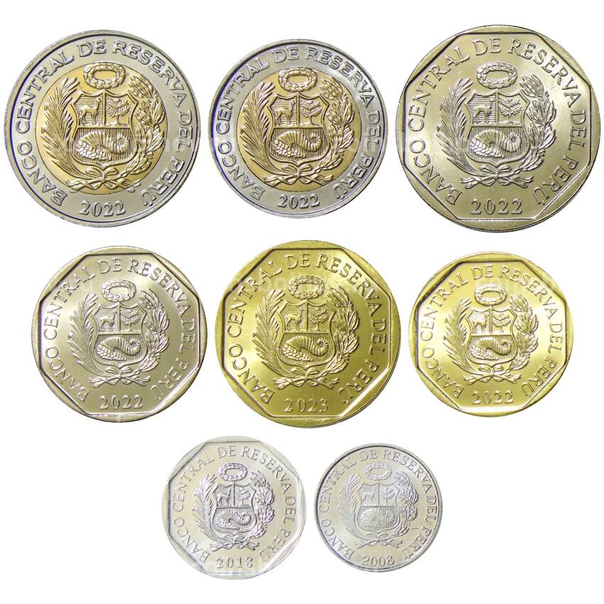 Набор монет 2008-2023 годы  Перу (вид 2)