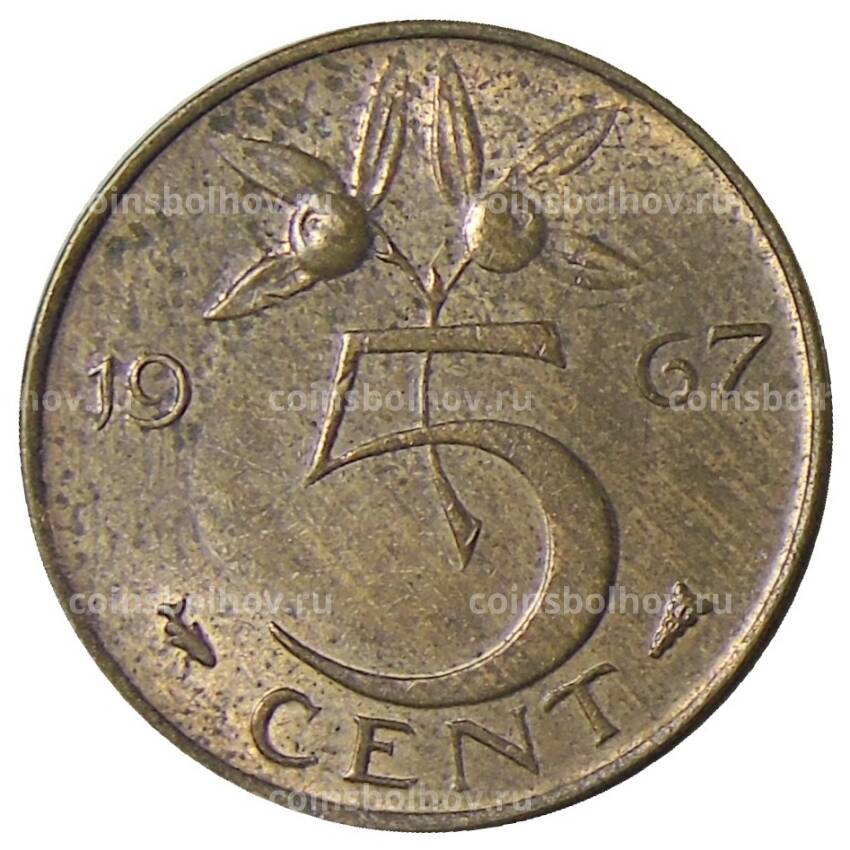 Монета 5 центов 1967 года Нидерланды
