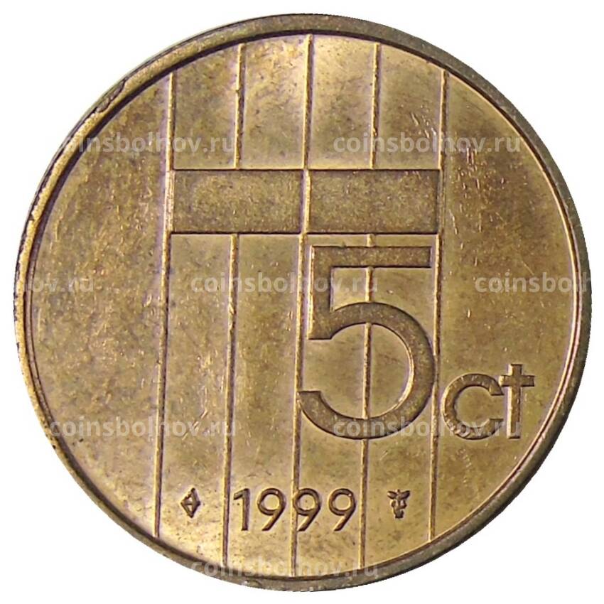 Монета 5 центов 1999 года Нидерланды