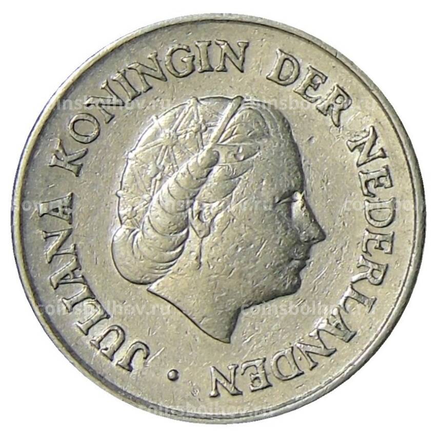 Монета 25 центов 1954 года Нидерланды (вид 2)