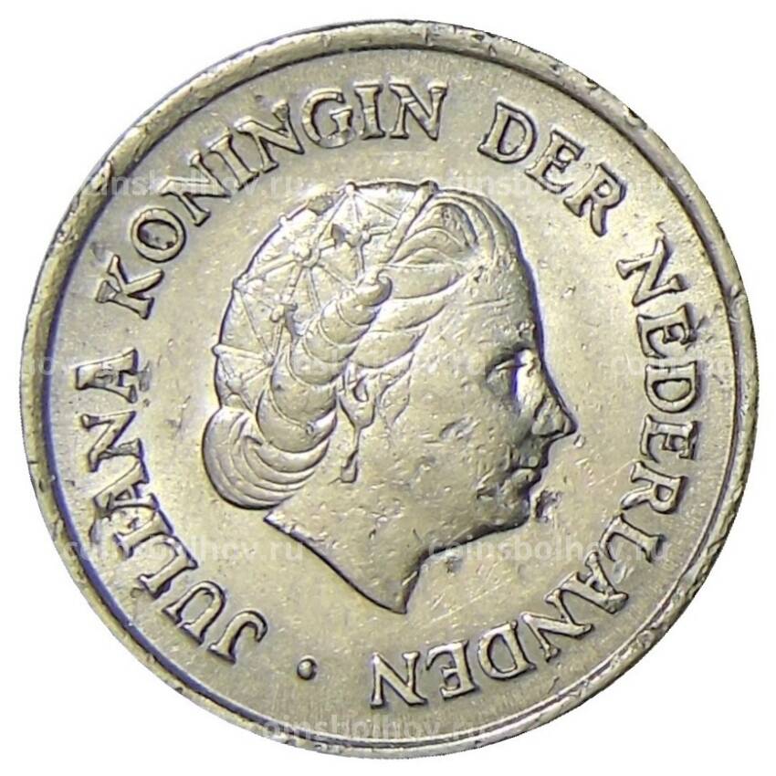 Монета 25 центов 1961 года Нидерланды (вид 2)