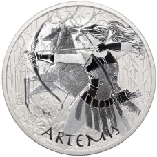 Монета 1 доллар 2023 года Тувалу «Боги Олимпа — Артемида» (аверс)