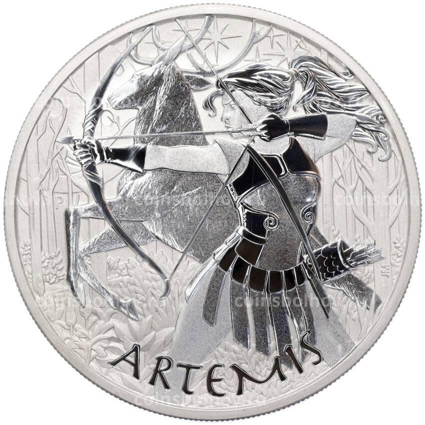 Монета 1 доллар 2023 года Тувалу «Боги Олимпа — Артемида»