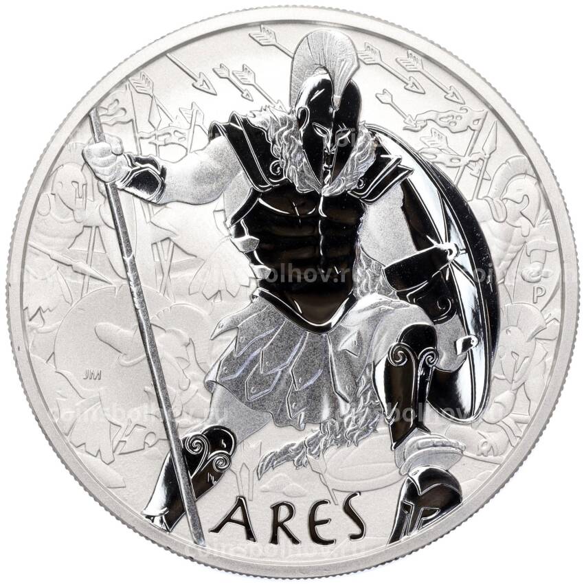 Монета 1 доллар 2023 года Тувалу «Боги Олимпа — Арес»