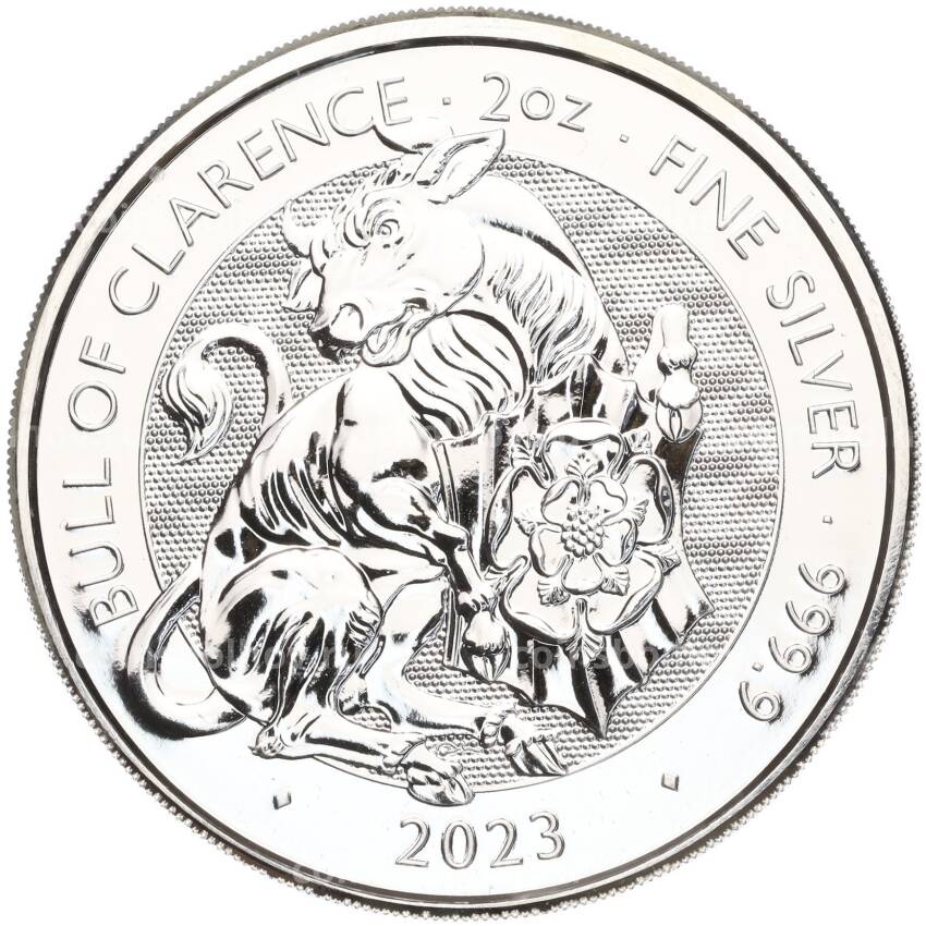 Монета 5 фунтов 2023 года Великобритания (Карл III) «Звери Тюдоров — Бык Кларенса»