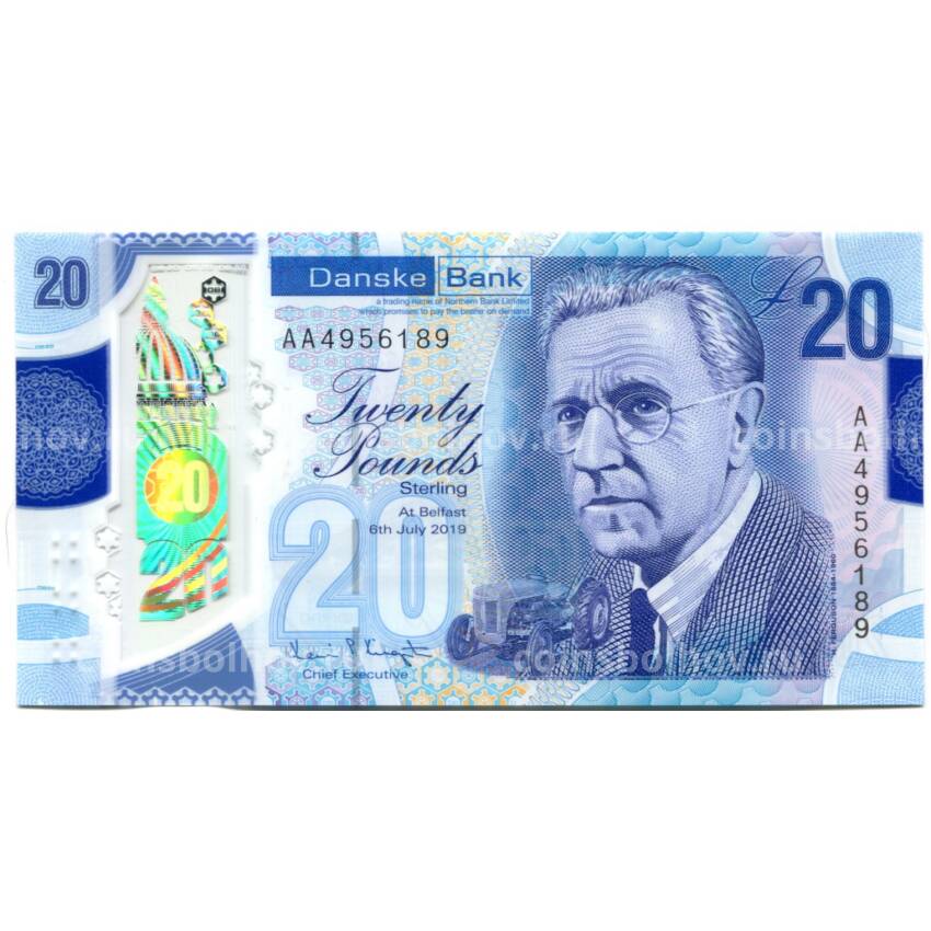 Банкнота 20 фунтов 2019 года Великобритания —  Банк Северной Ирландии