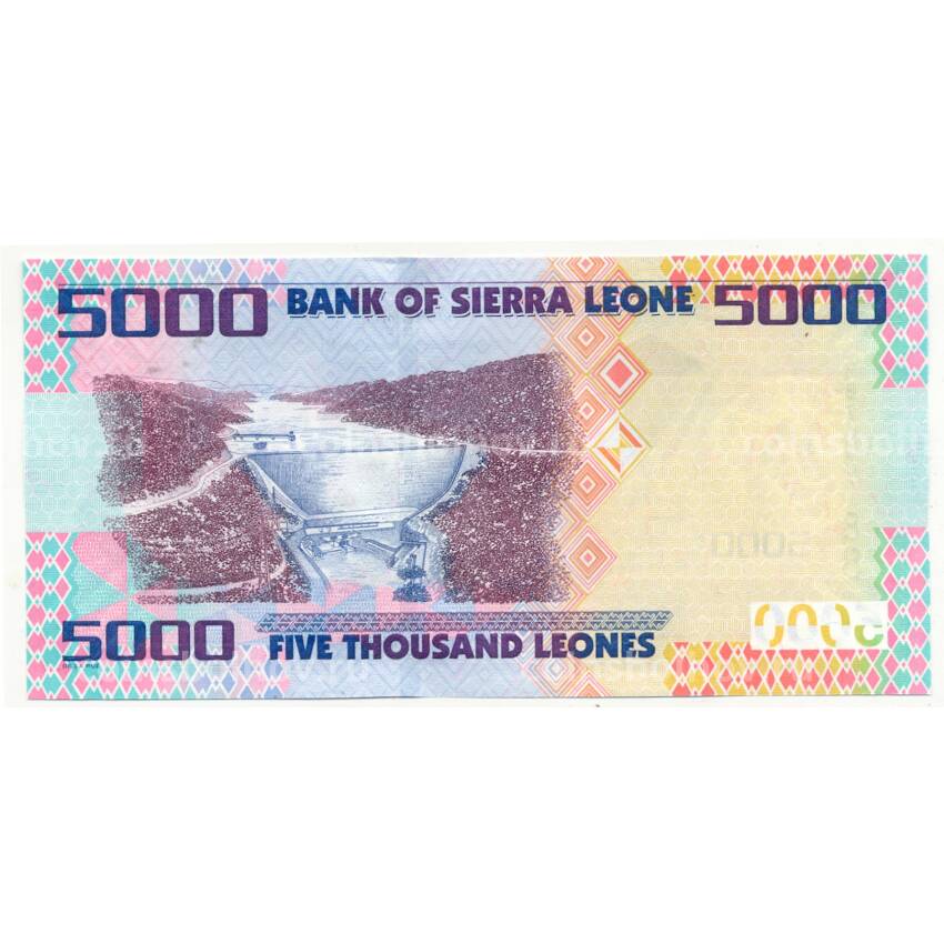 Банкнота 5000 леоне 2015 года Сьерра-Леоне (вид 2)