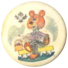 Значок Медведь с гармошкой