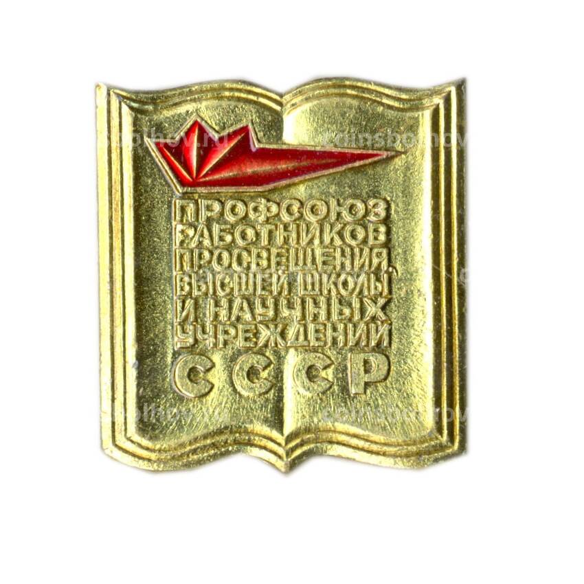 Значок Профсоюз работников просвещения высшей школы и учреждений СССР