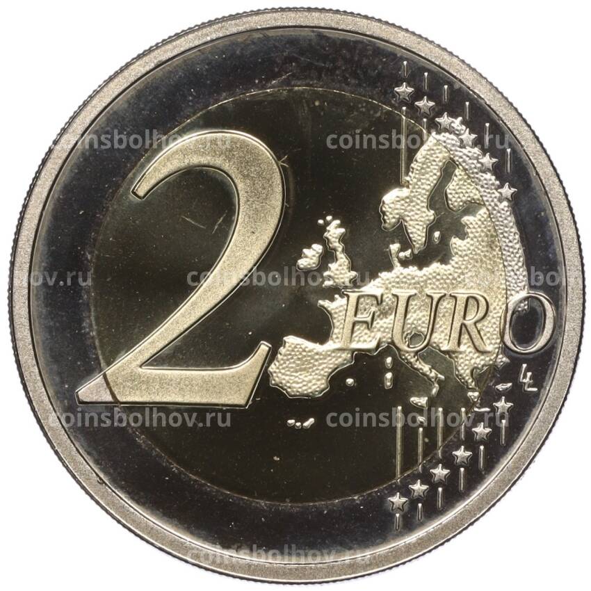 Монета 2 евро 2019 года Бельгия «25 лет Европейскому валютному институту EMI» (в коробке) (вид 2)